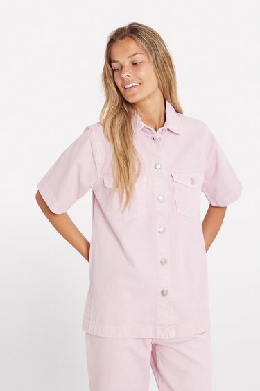 MASS SS SHIRT - BLEACHED PINK