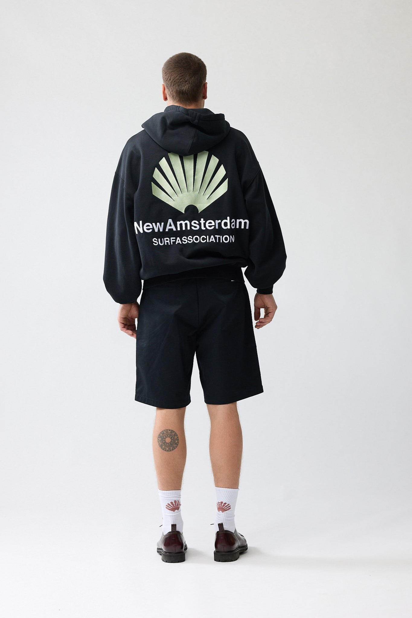 LOGO HOODIE - BLACK/ALMOST AQUA