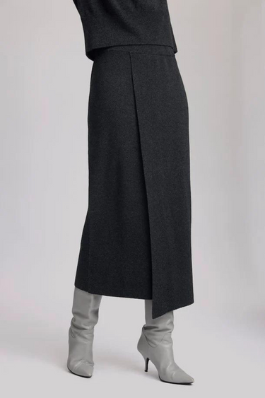 MANIGZ SKIRT KNITWEAR - DEEP GRAPHITE MELANGE