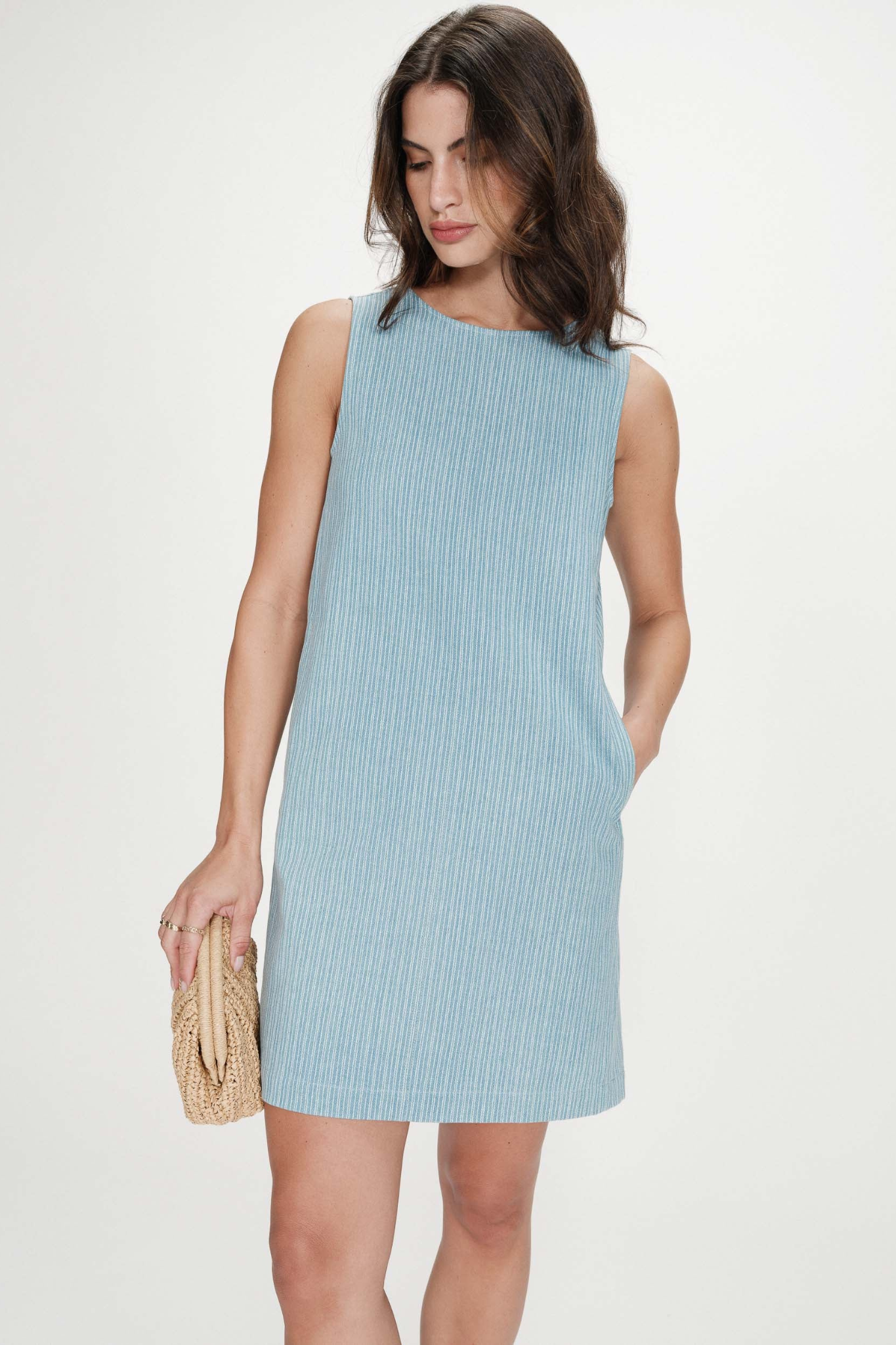 VANESSA DRESS - STRIPED BLUE