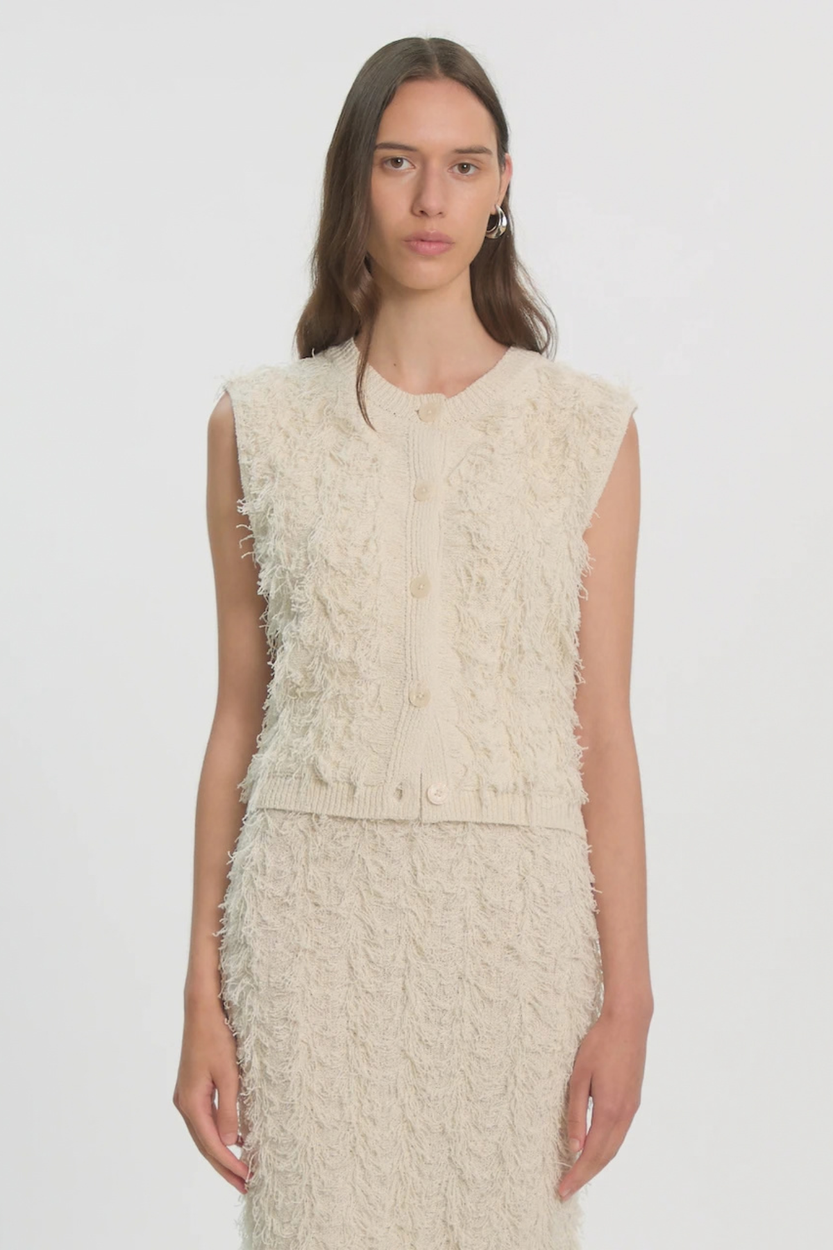 DANI KNIT VEST - CREAM