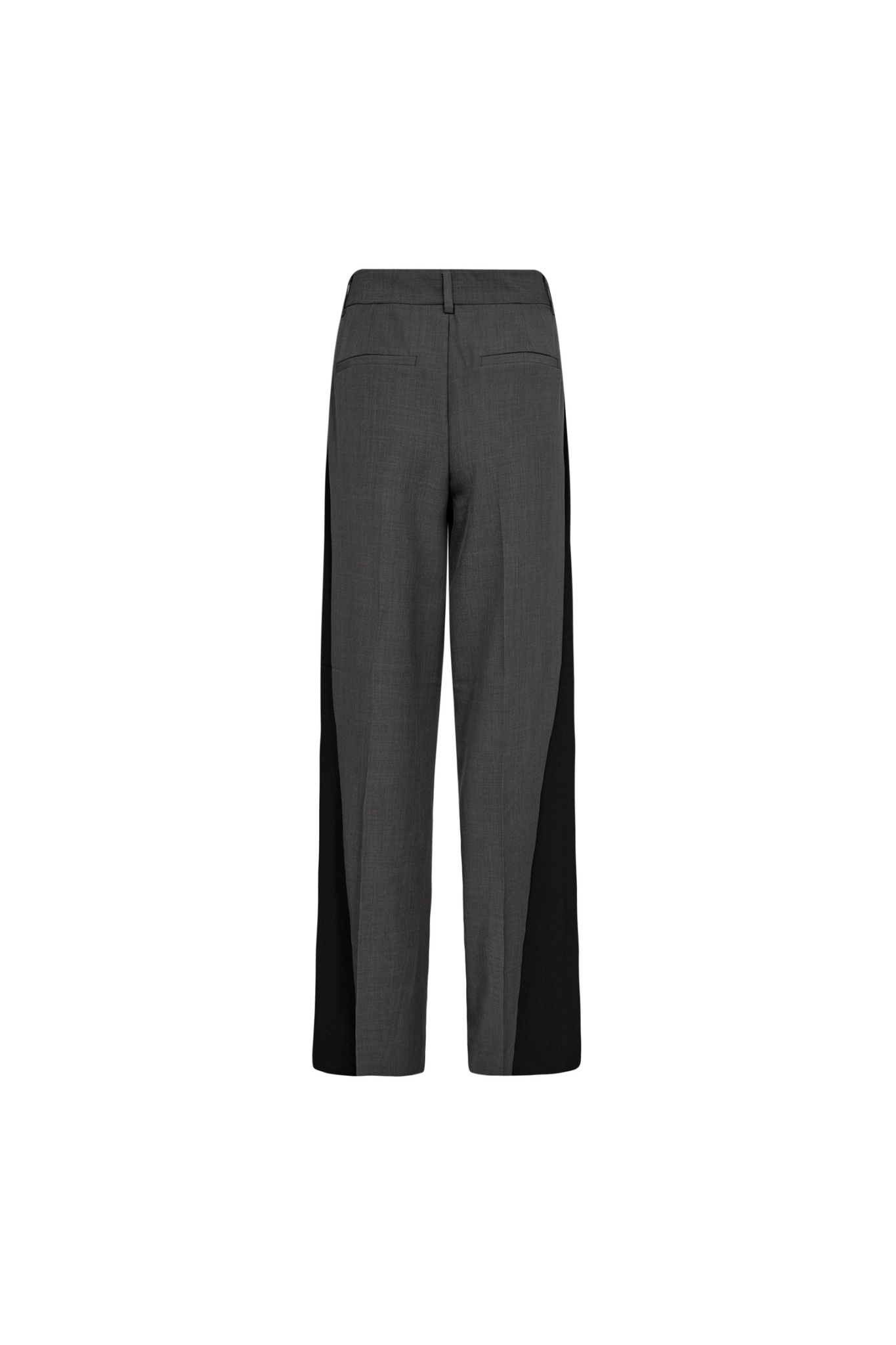 Co'Couture dark grey panel wide pants. Back view