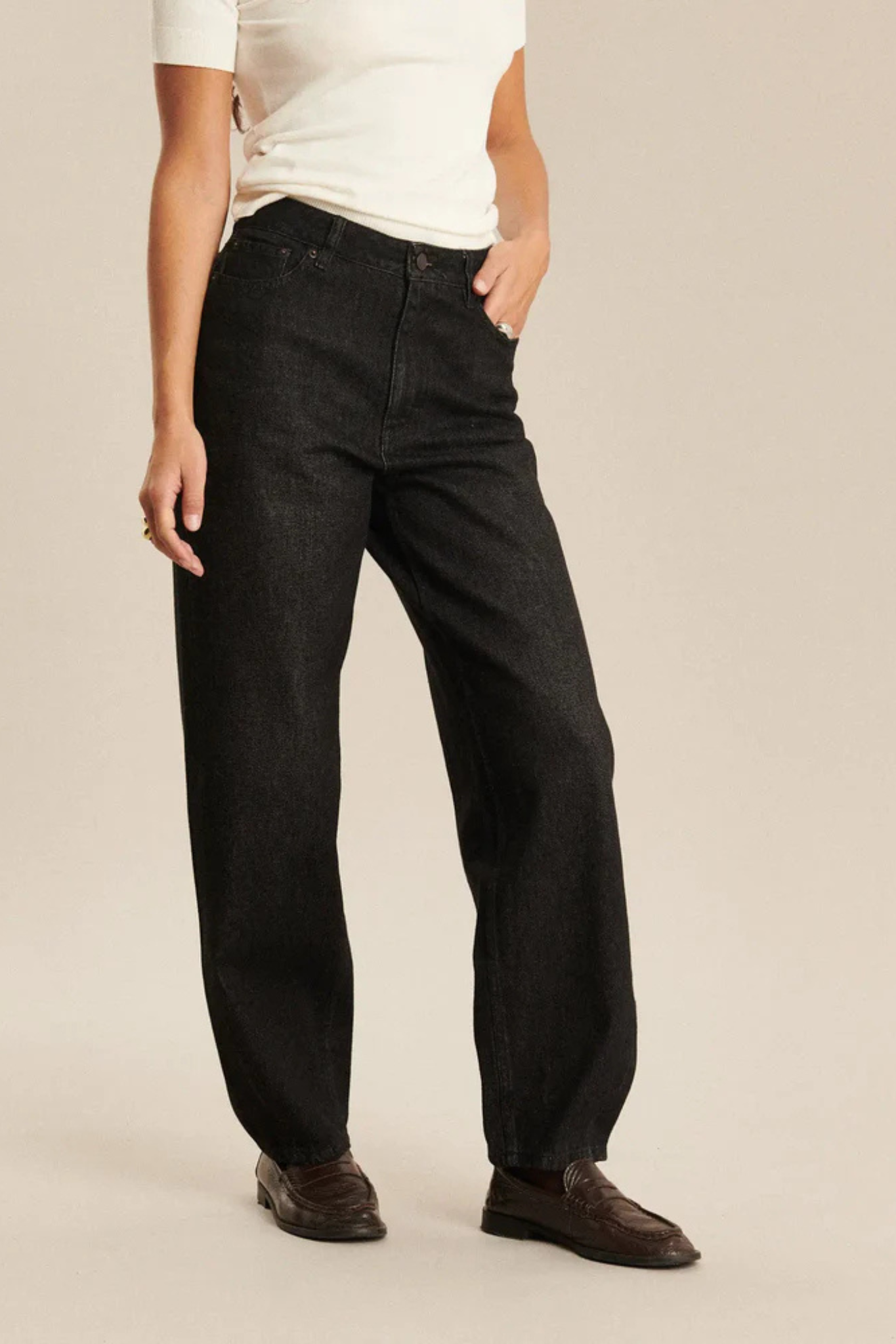 OLSEN DENIM JEANS - DARK GREY BL 70