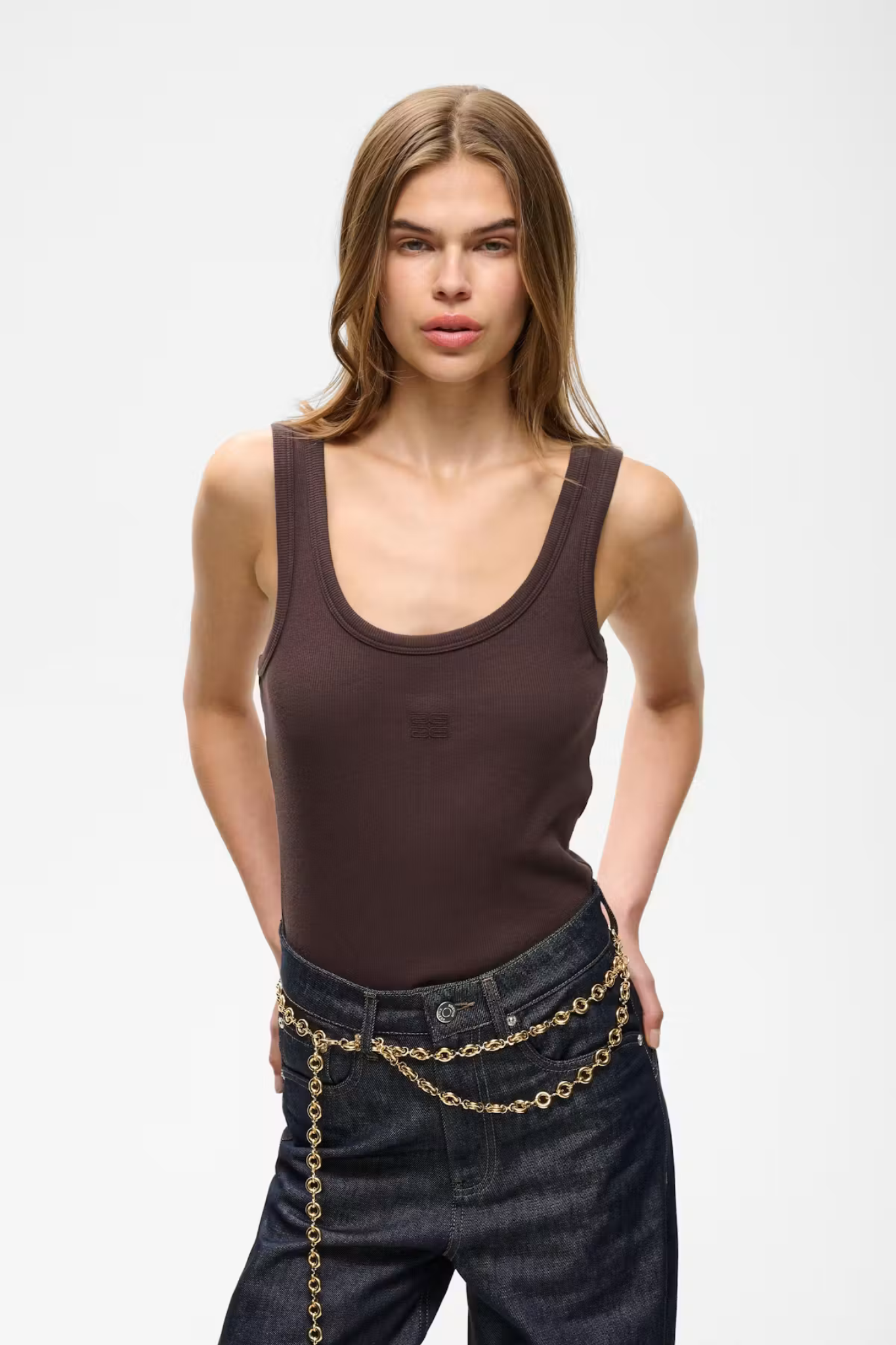 DREW LOGO TOP - DEEP PLUM