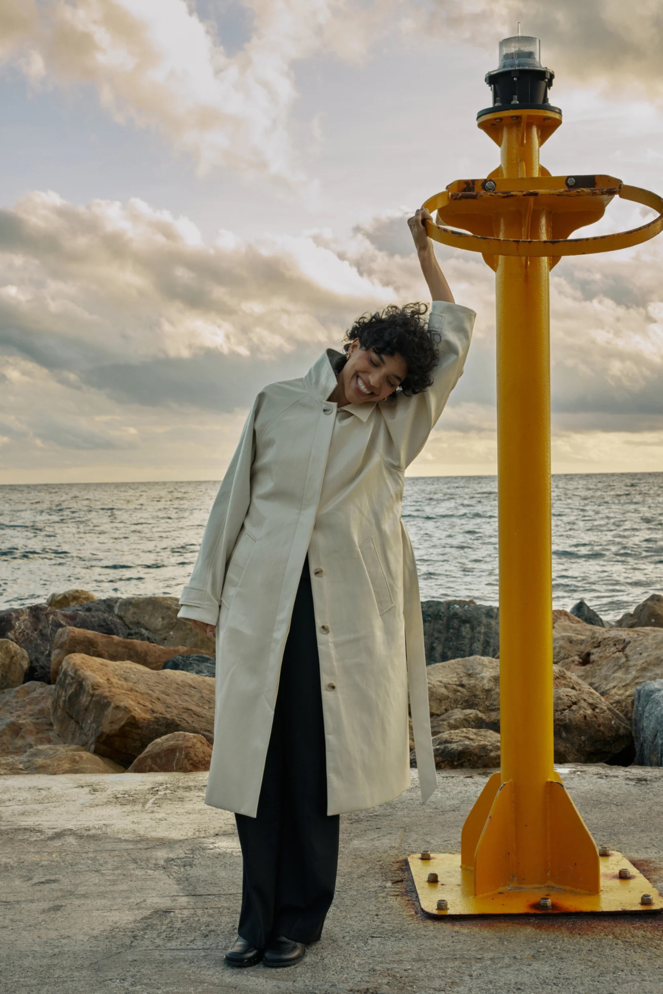 VELOURS COAT - VANILLE