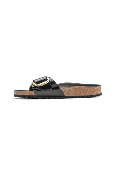 1022541 - MADRID BIG BUCKLE SANDAL WOMEN - HIGH SHINE BLACK