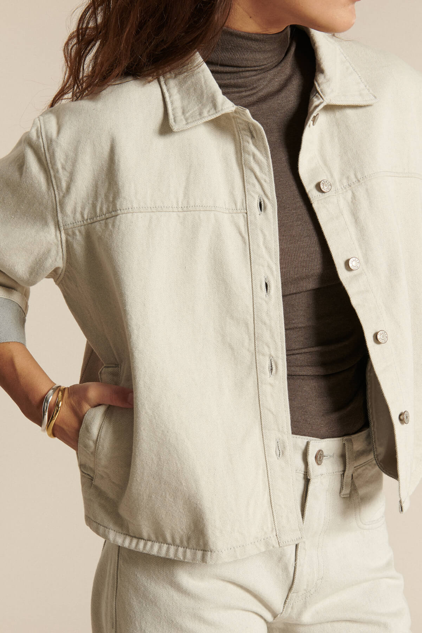 BELEM VEST - UNDYED GRANIT