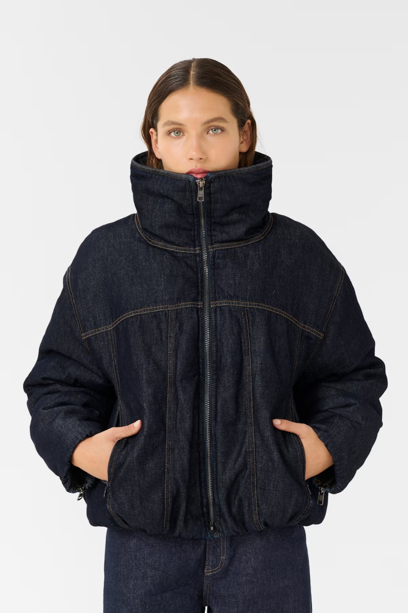 RINOVA PUFFER JACKET - DARK BLUE UNWASH