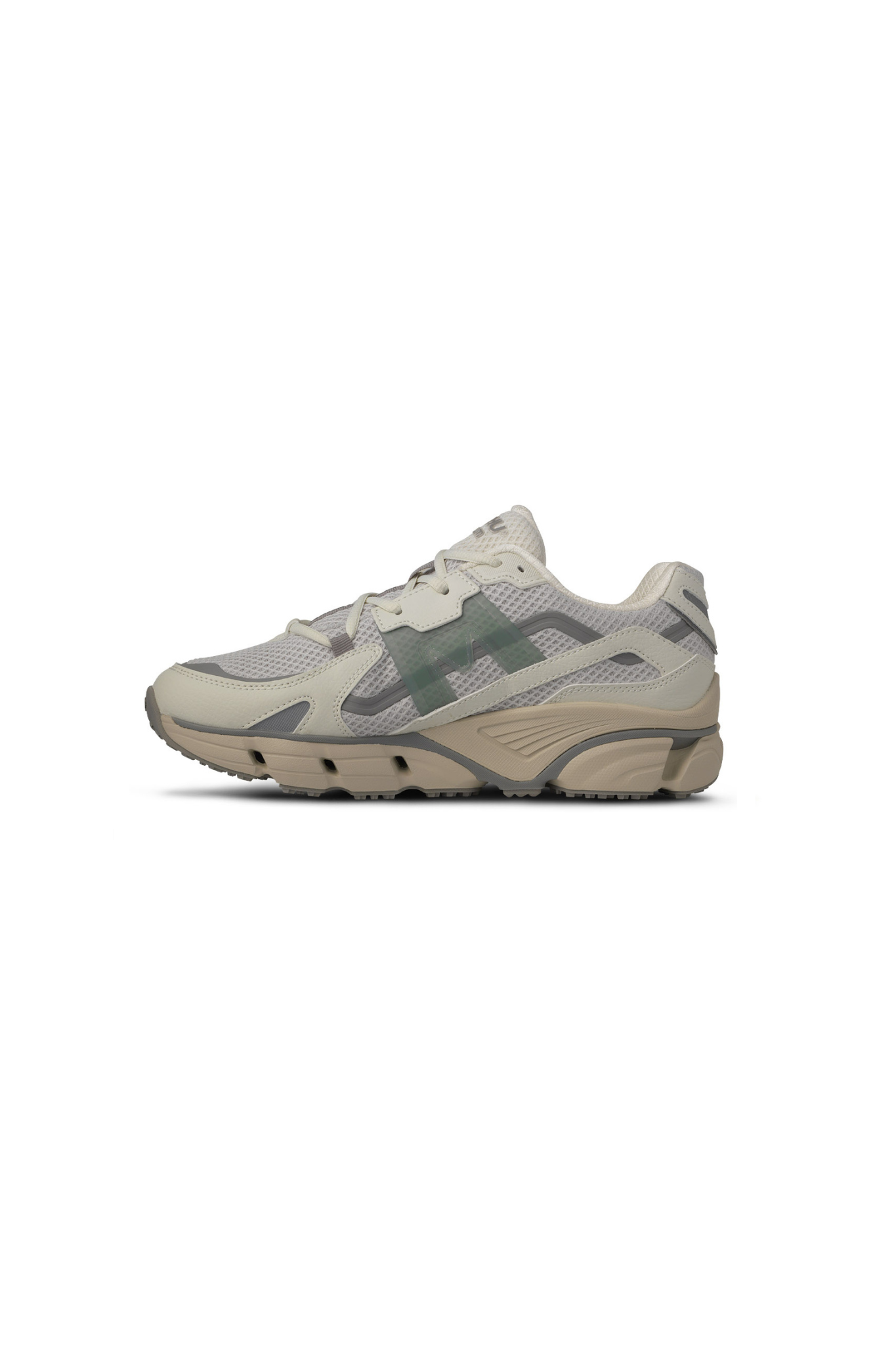 Karhu super fulcrum women sneakers in grey and green. Side view