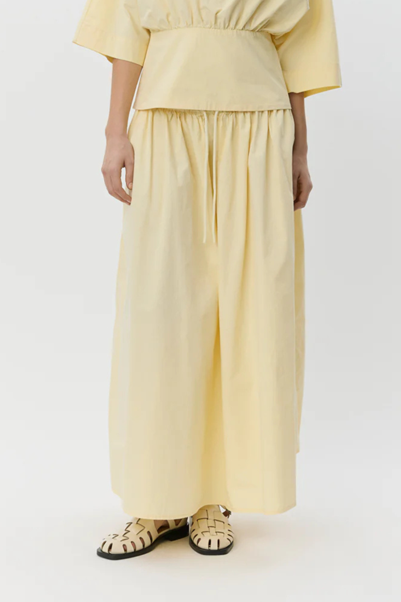 JUNEAU MIDI SKIRT - LIGHT YELLOW