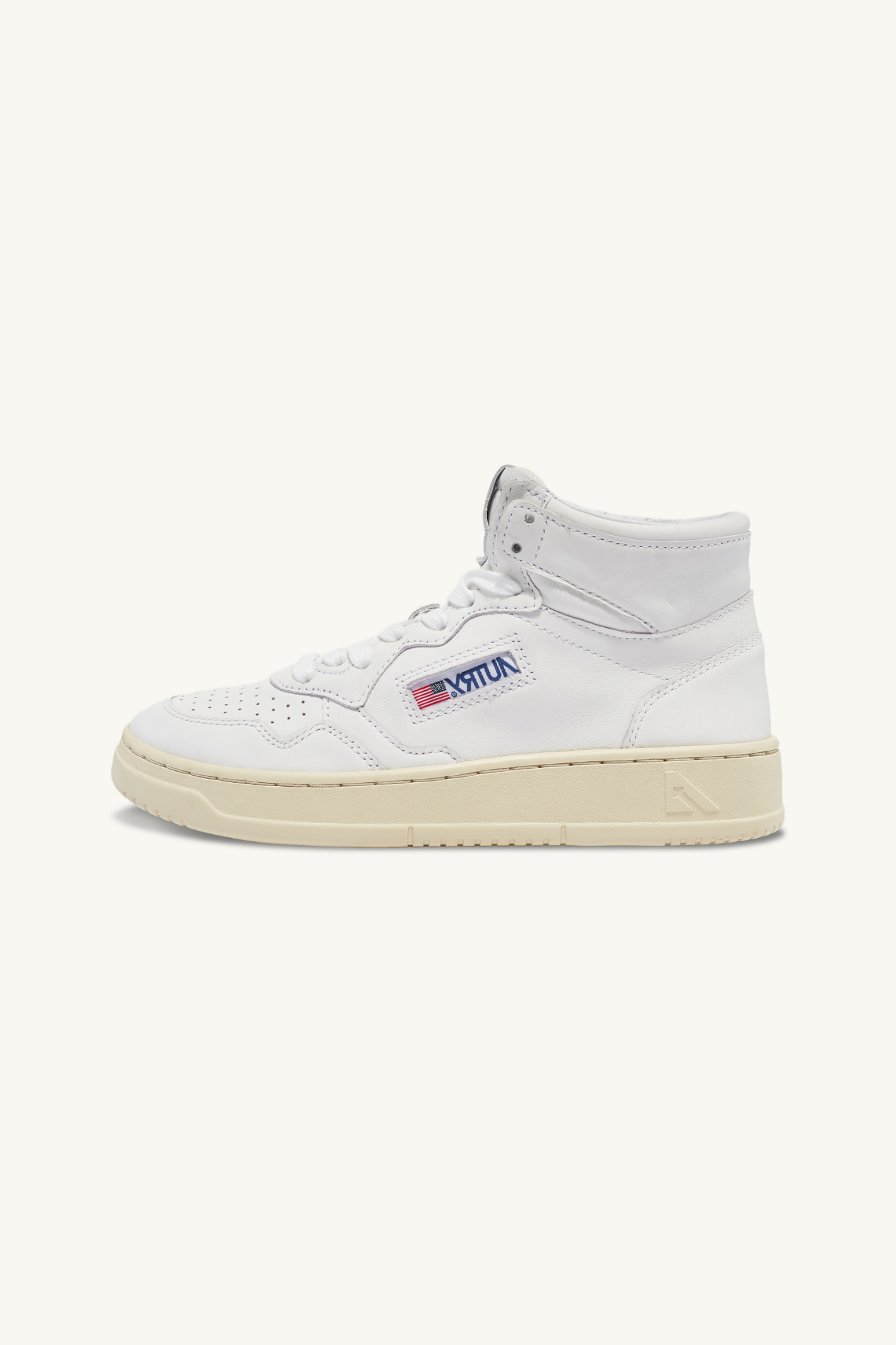 AUMW-GG04 - MEDALIST MID SNEAKERS IN SOFT GOATSKIN COLOR WHITE