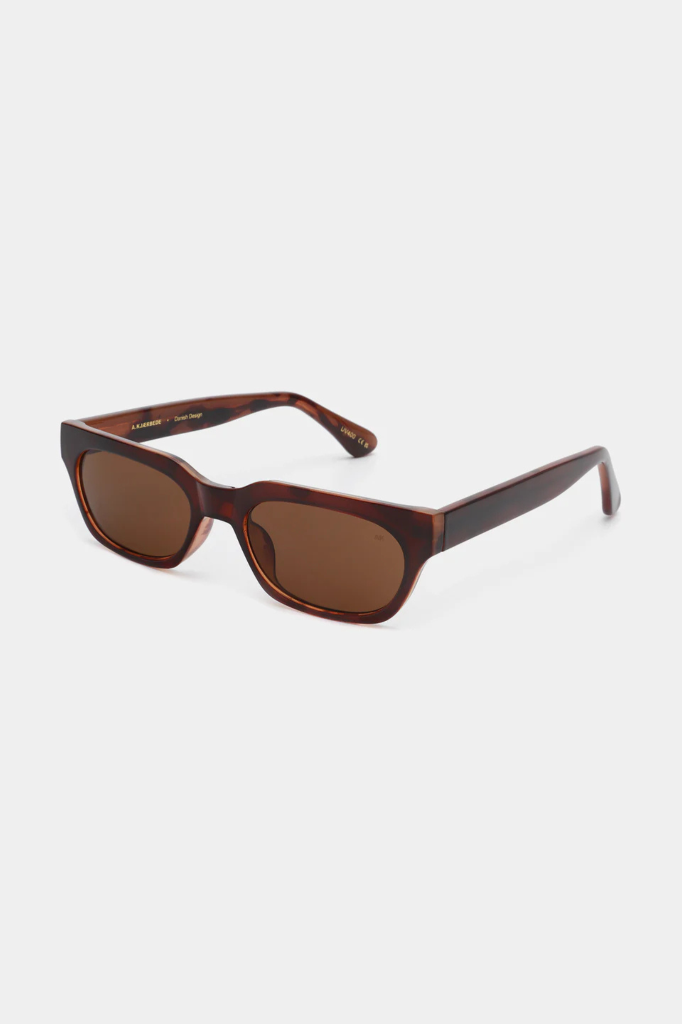 A. Kjaerbede bror sunglasses in brown/demi light brown transparent. Front view