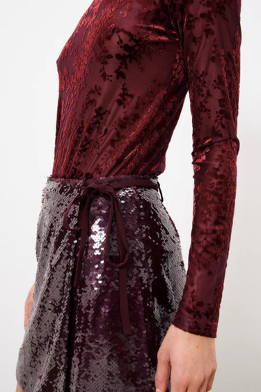 ROMANE SKIRT - BORDEAUX