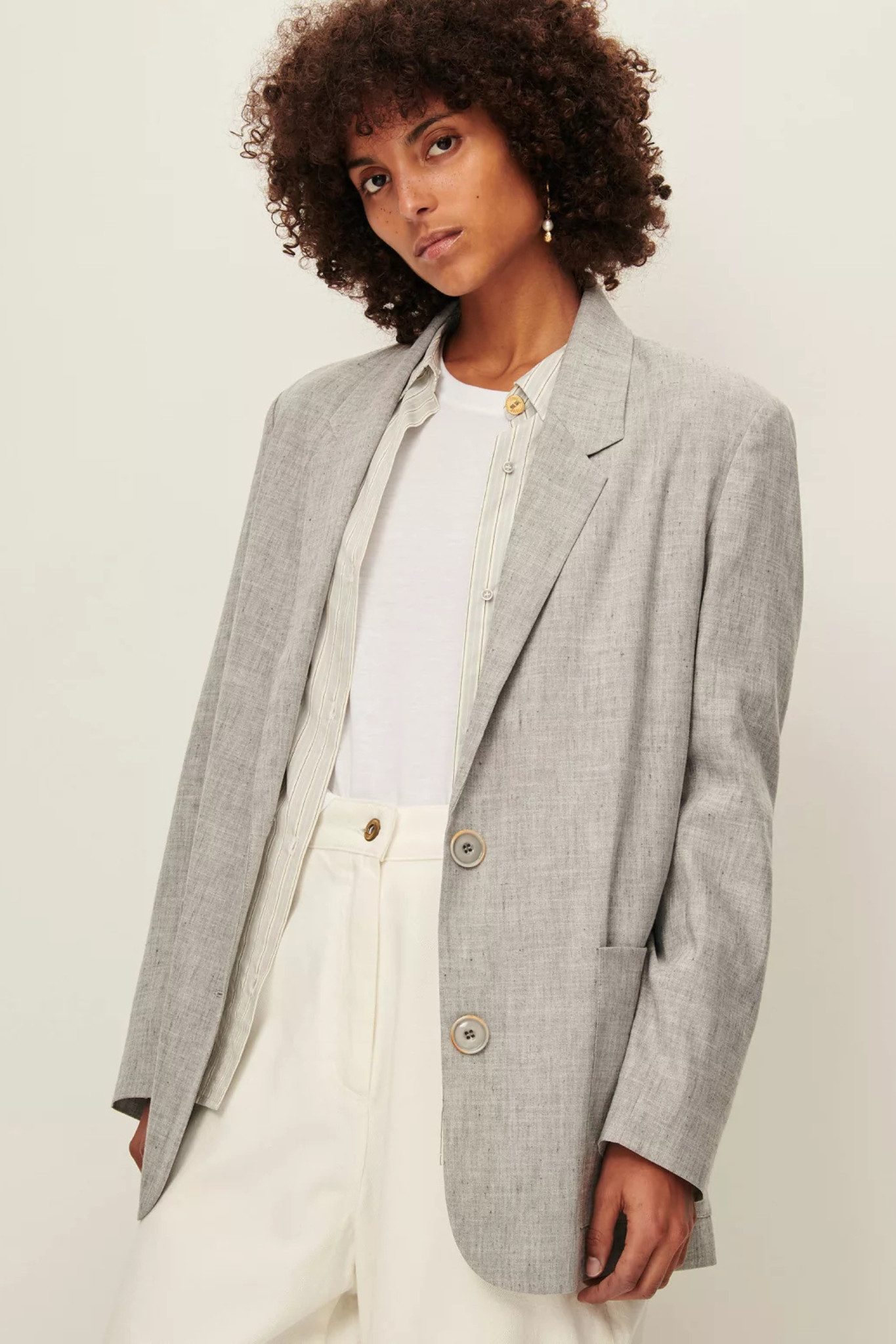 TRAN TAILORING STYLE JACKET - GREY