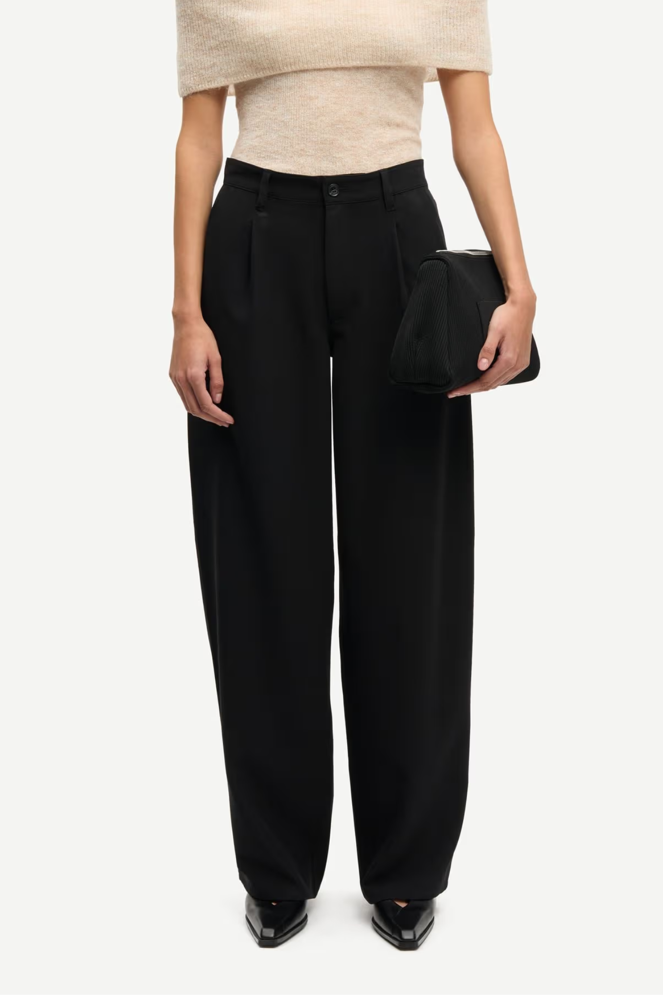 HARPER PLEAT PANTS - BLACK