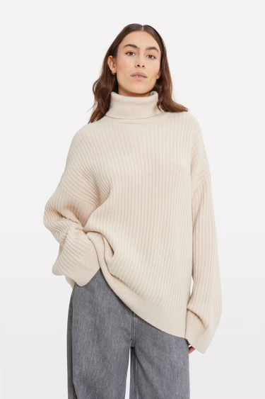 ENPIPIT LS KNIT SWEATER - OATMEAL MEL