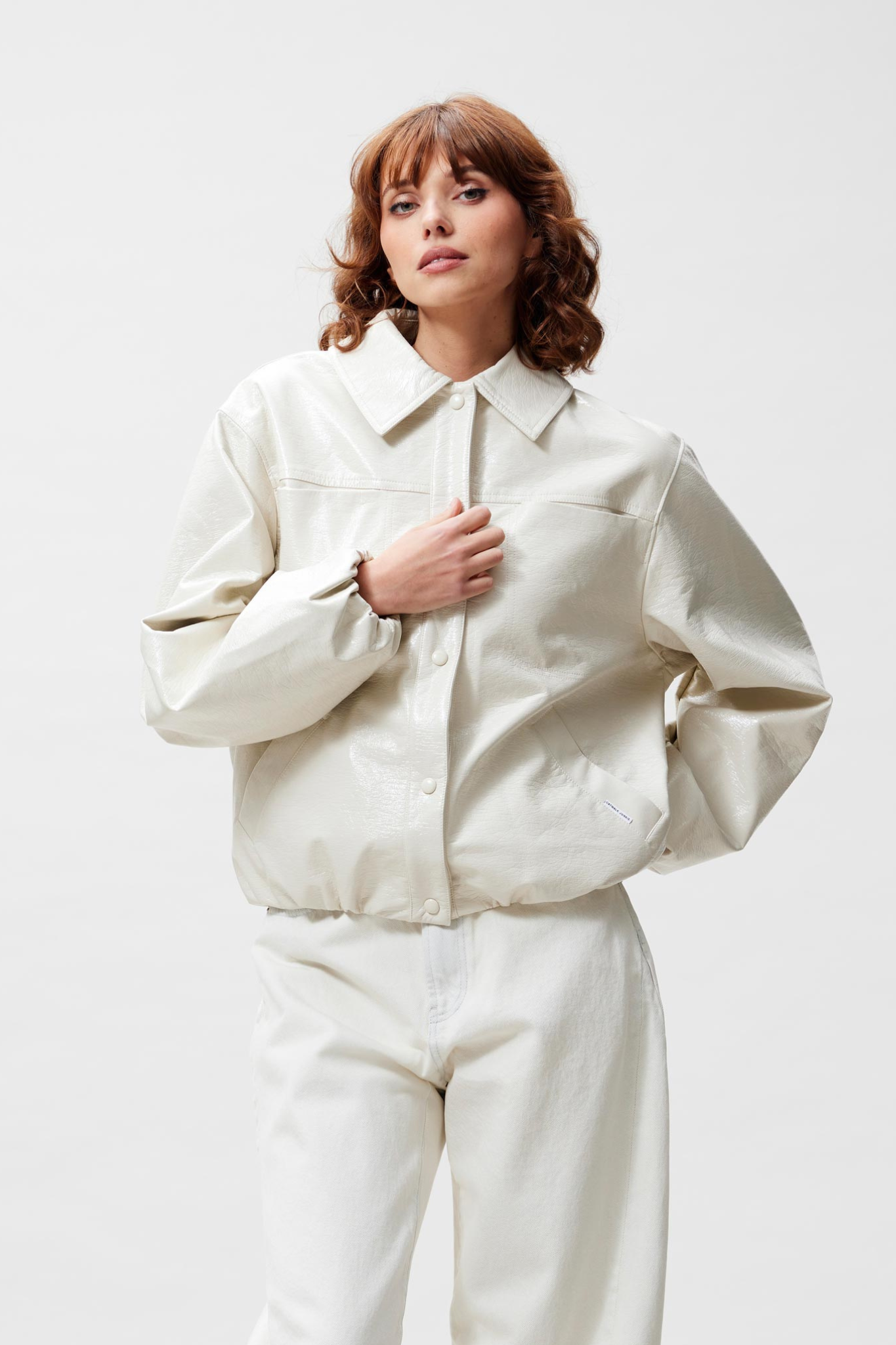 TUCK JACKET - SILVER BIRCH