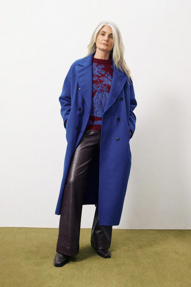 DELPHINA COAT - BLUE