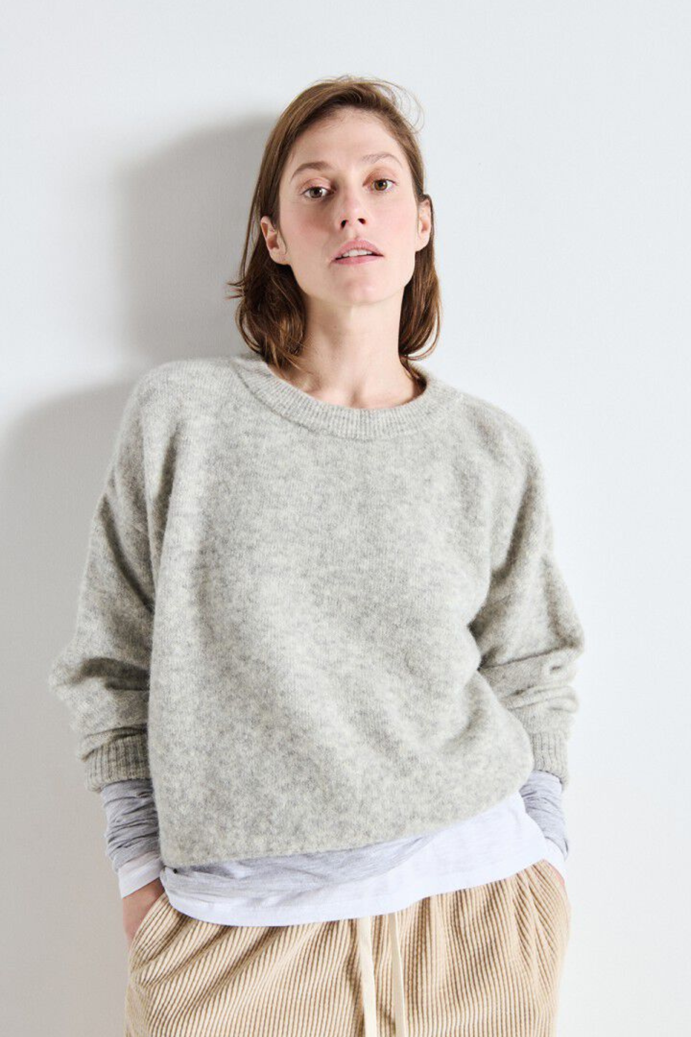 VITOW KNIT - LIGHT GREY MELANGE