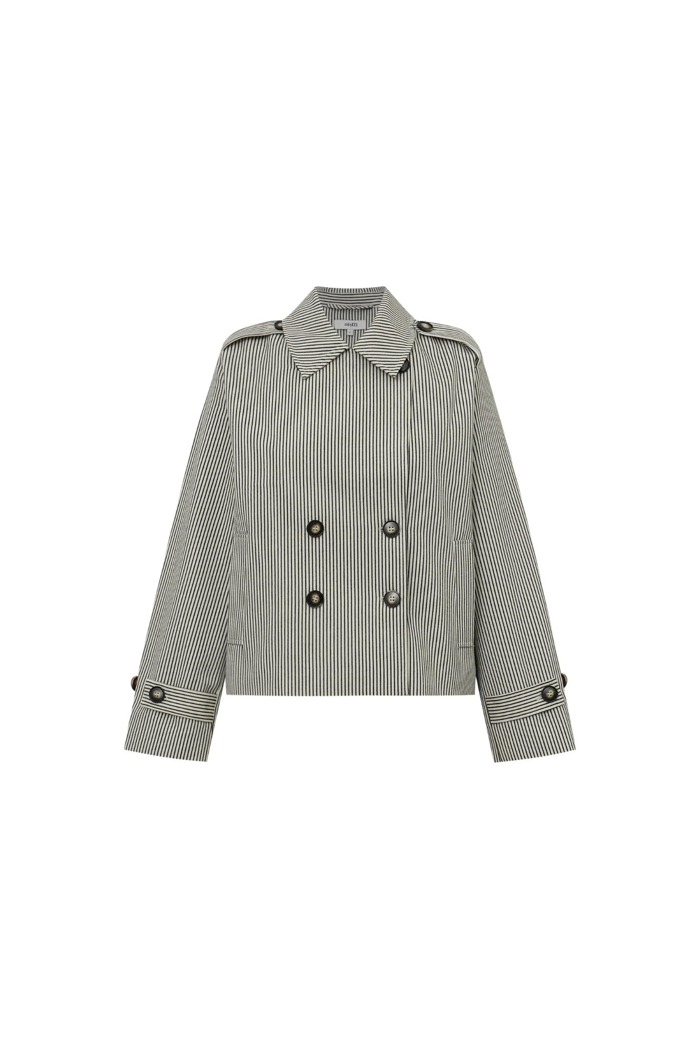 BECKER JACKET - BLACK BEIGE STRIPE