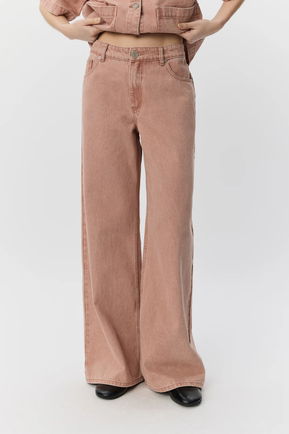OZZI WIDE LEG JEANS - ROSE DENIM