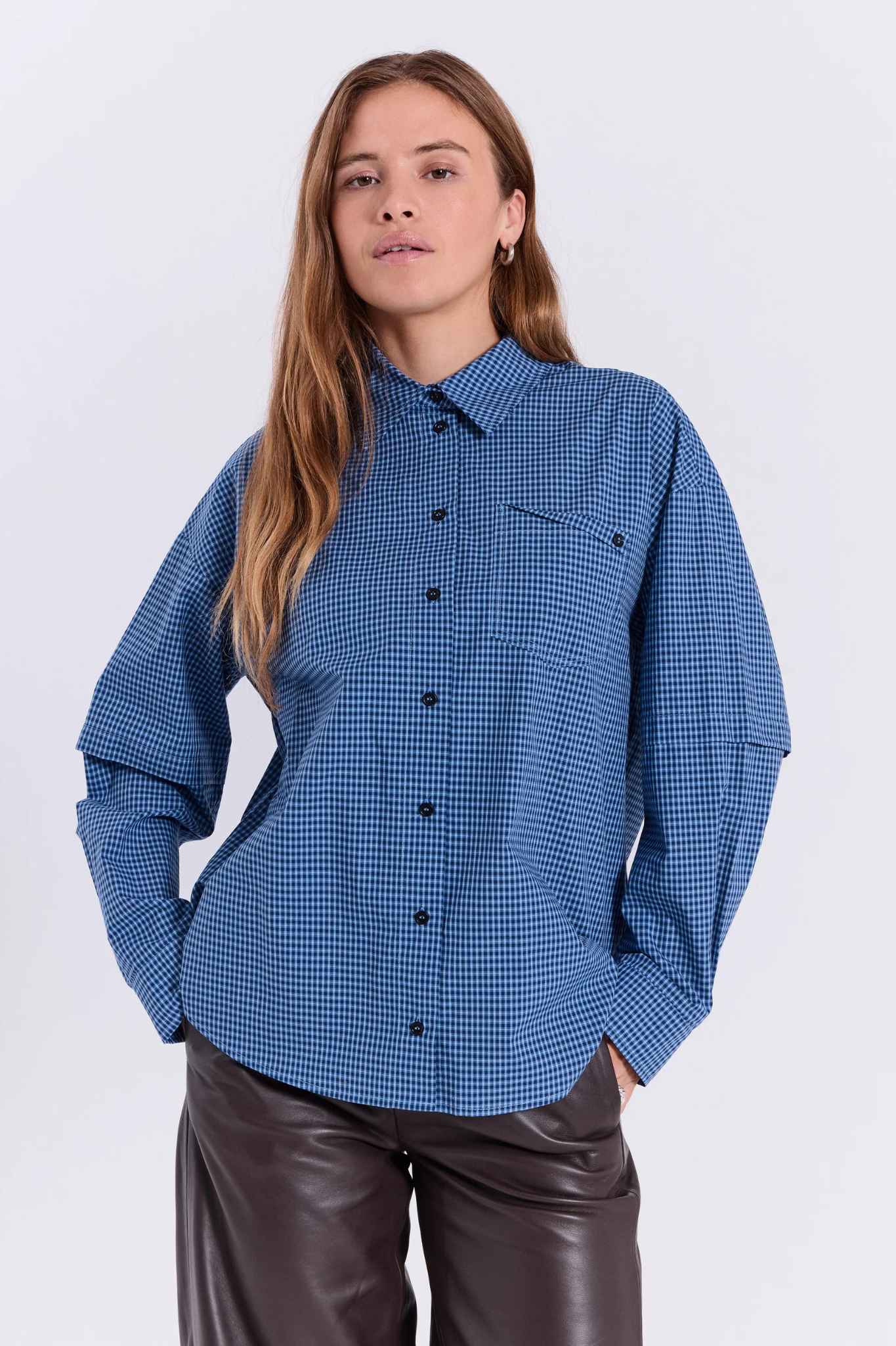 SOFFIE SHIRT - BLUE CHECK