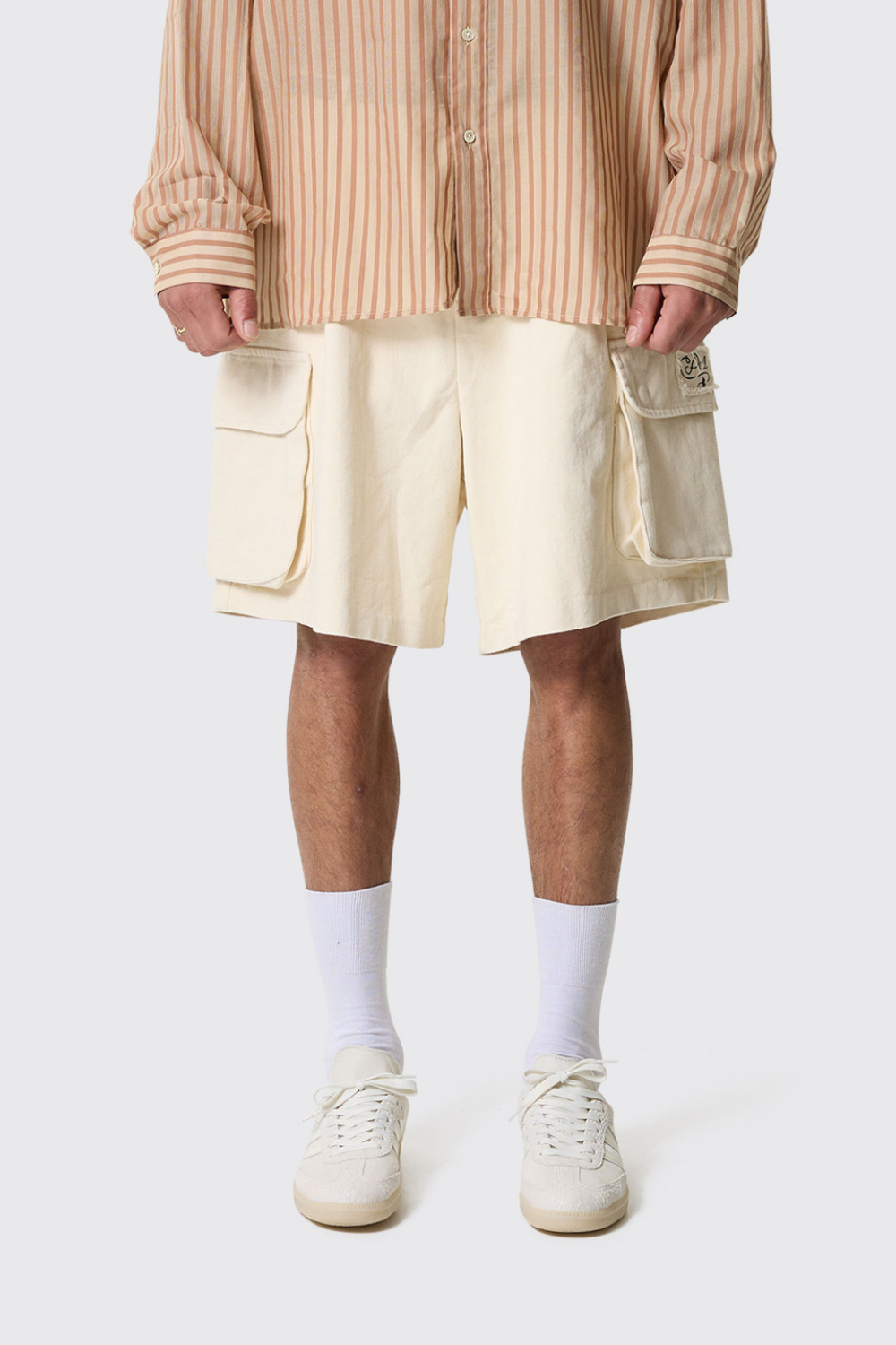AMAGO CARGO SHORTS - MARSHMALLOW