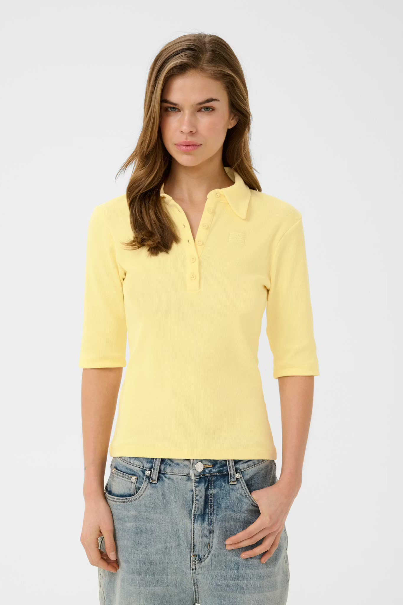 DREW POLO TOP - FRENCH VANILLA