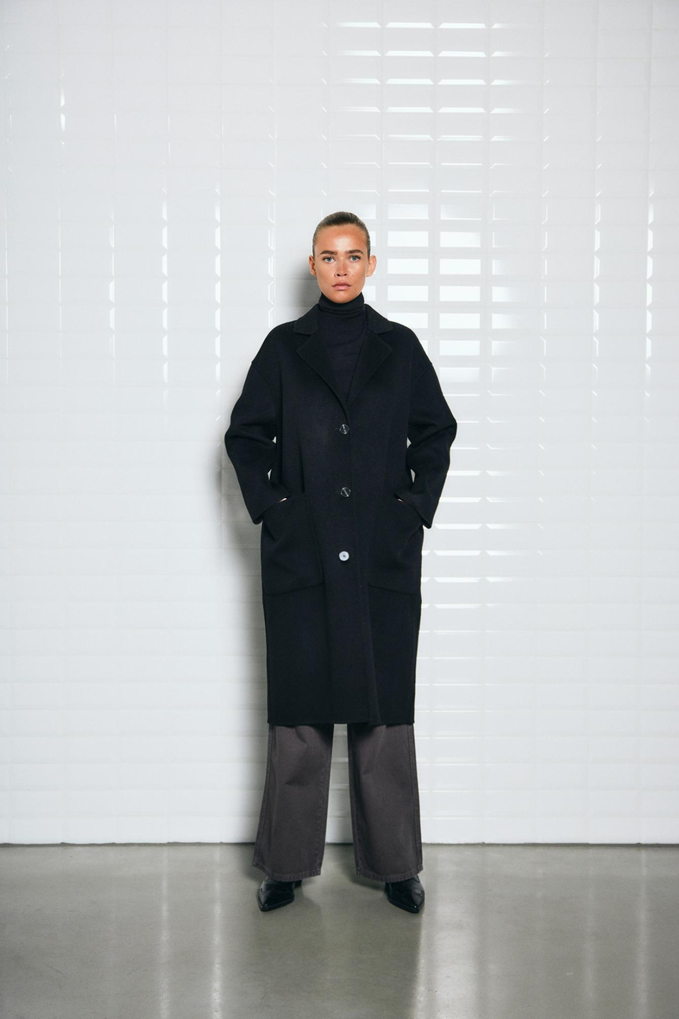 CELINE WOOL JACKET - BLACK