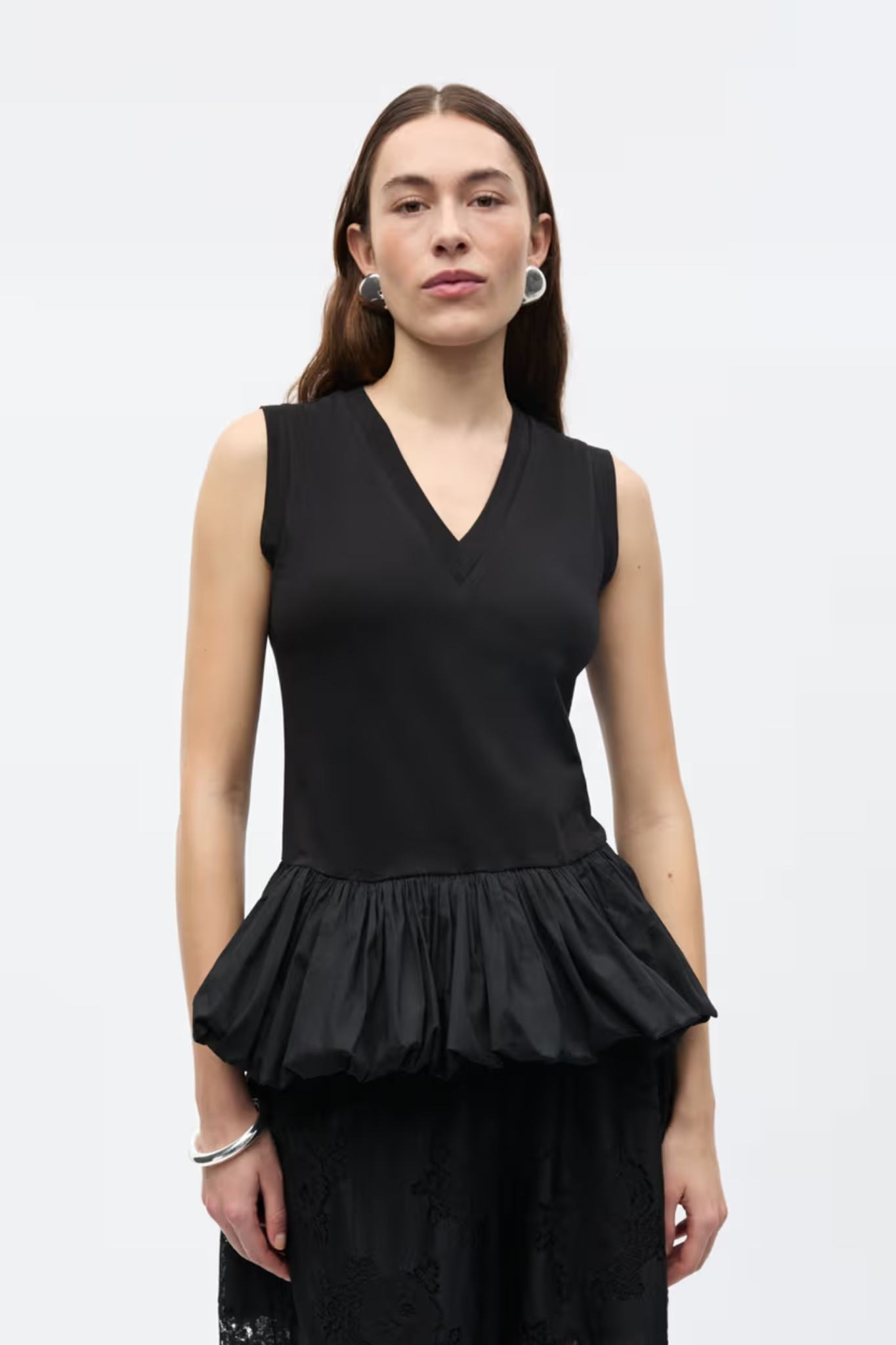 ALINA V-N TOP - BLACK