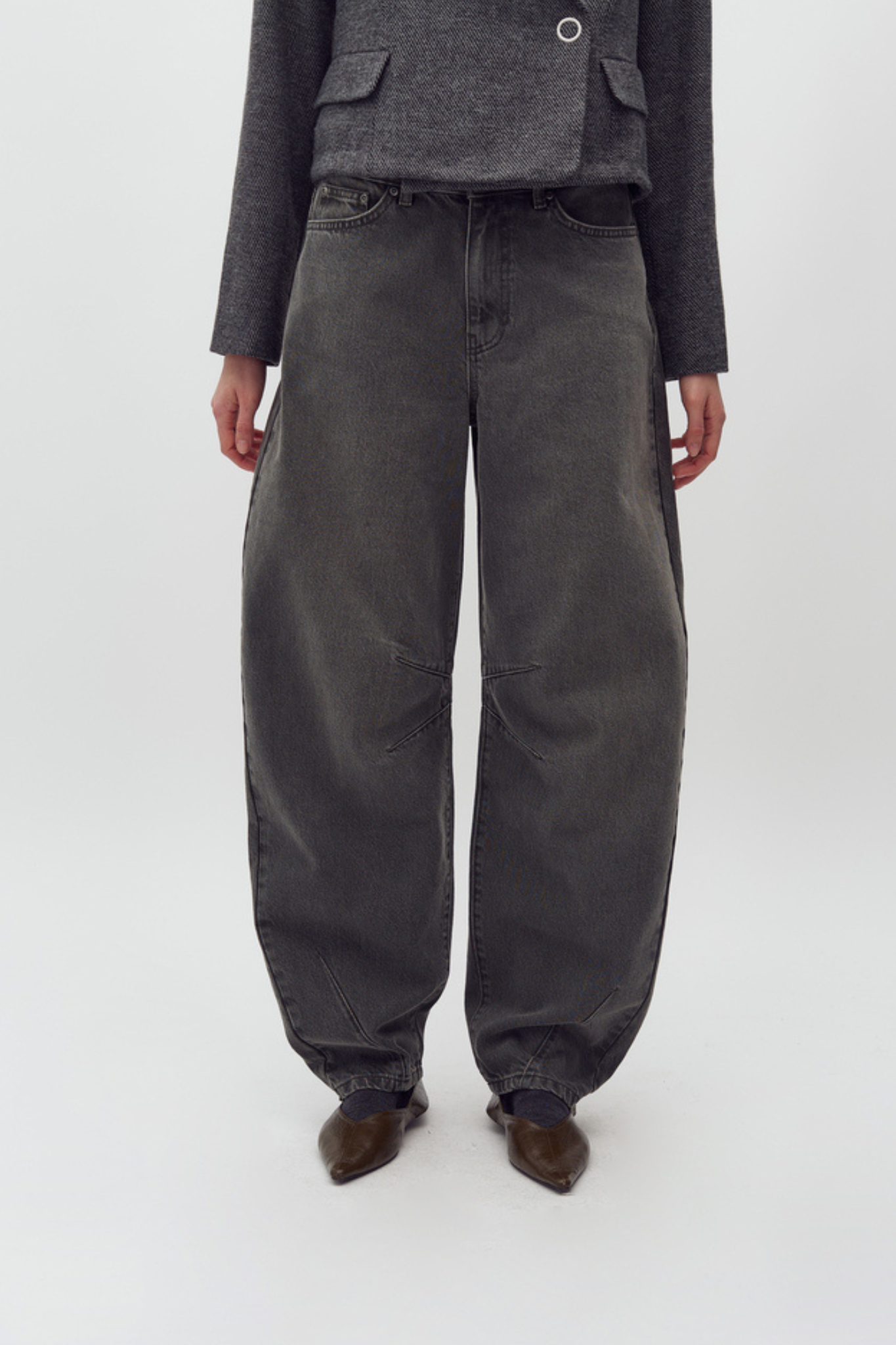 BARINA JEANS - KHAKI GREEN WASH