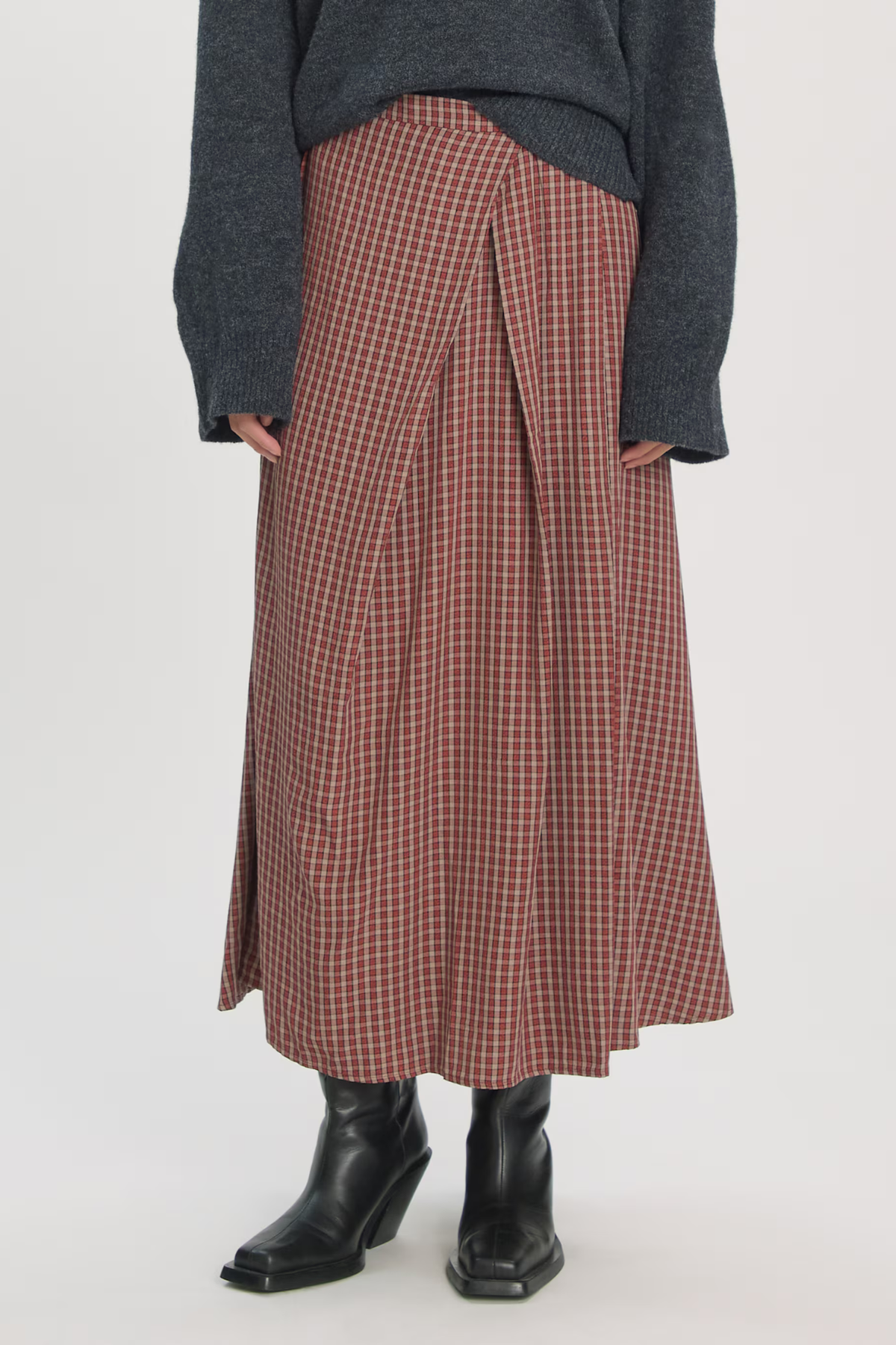 ROHA SKIRT - RED CHECK