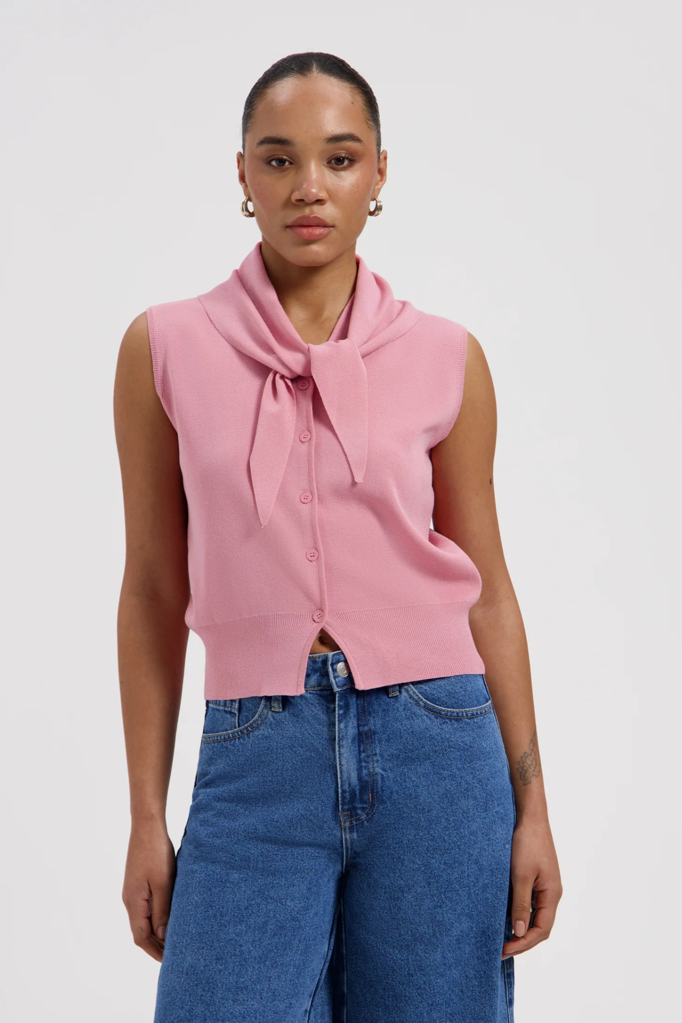 NIKA SCARF TOP - PINK