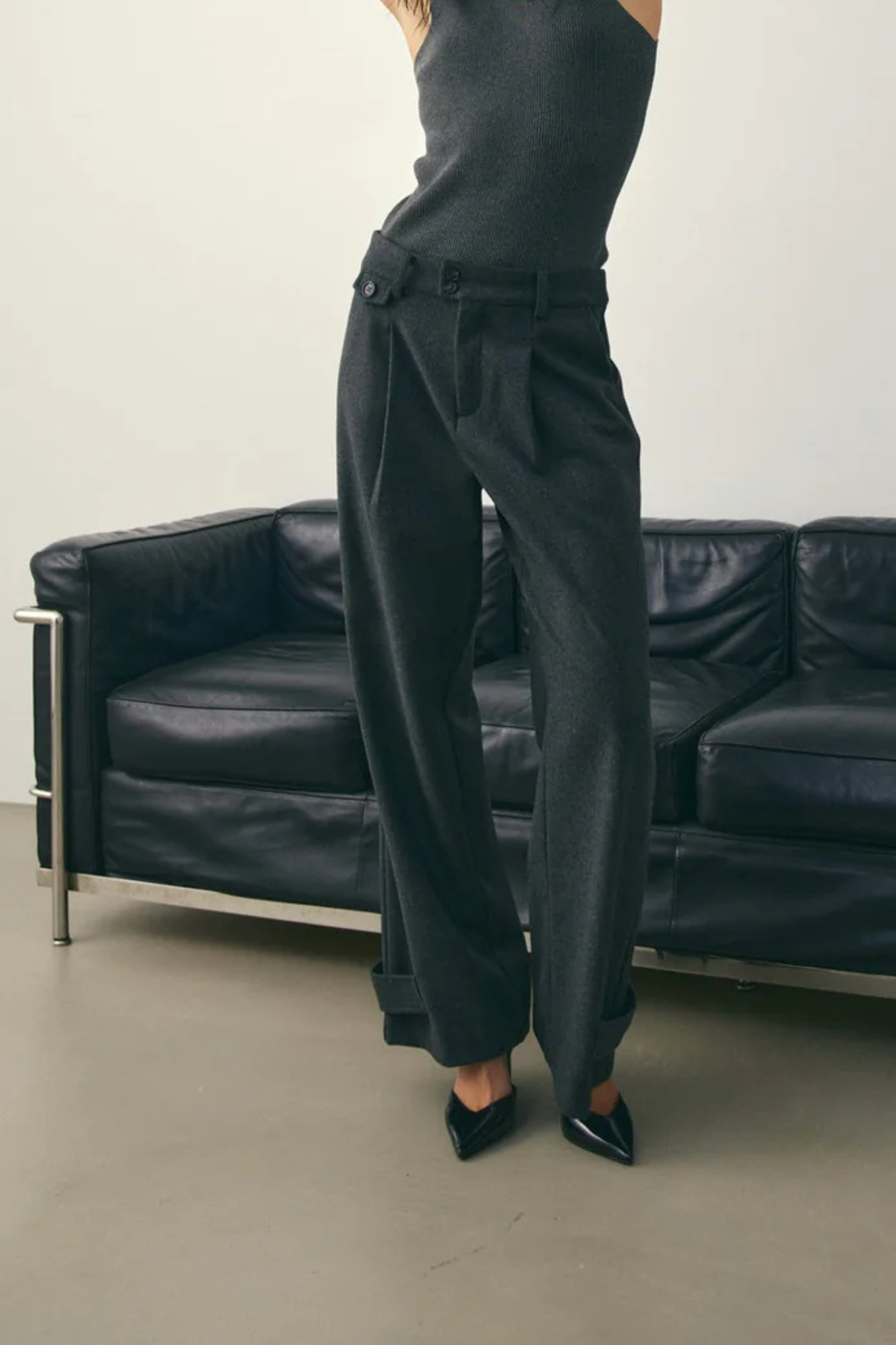 JOANN PANTS - DARK GREY MEL