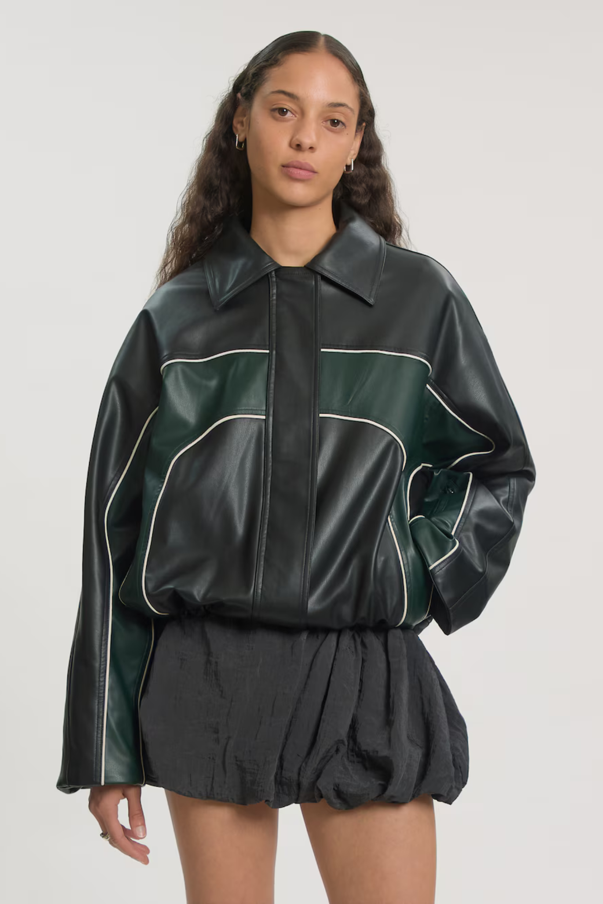 MAHSURI JACKET - SCARAB + BLACK + EGRET