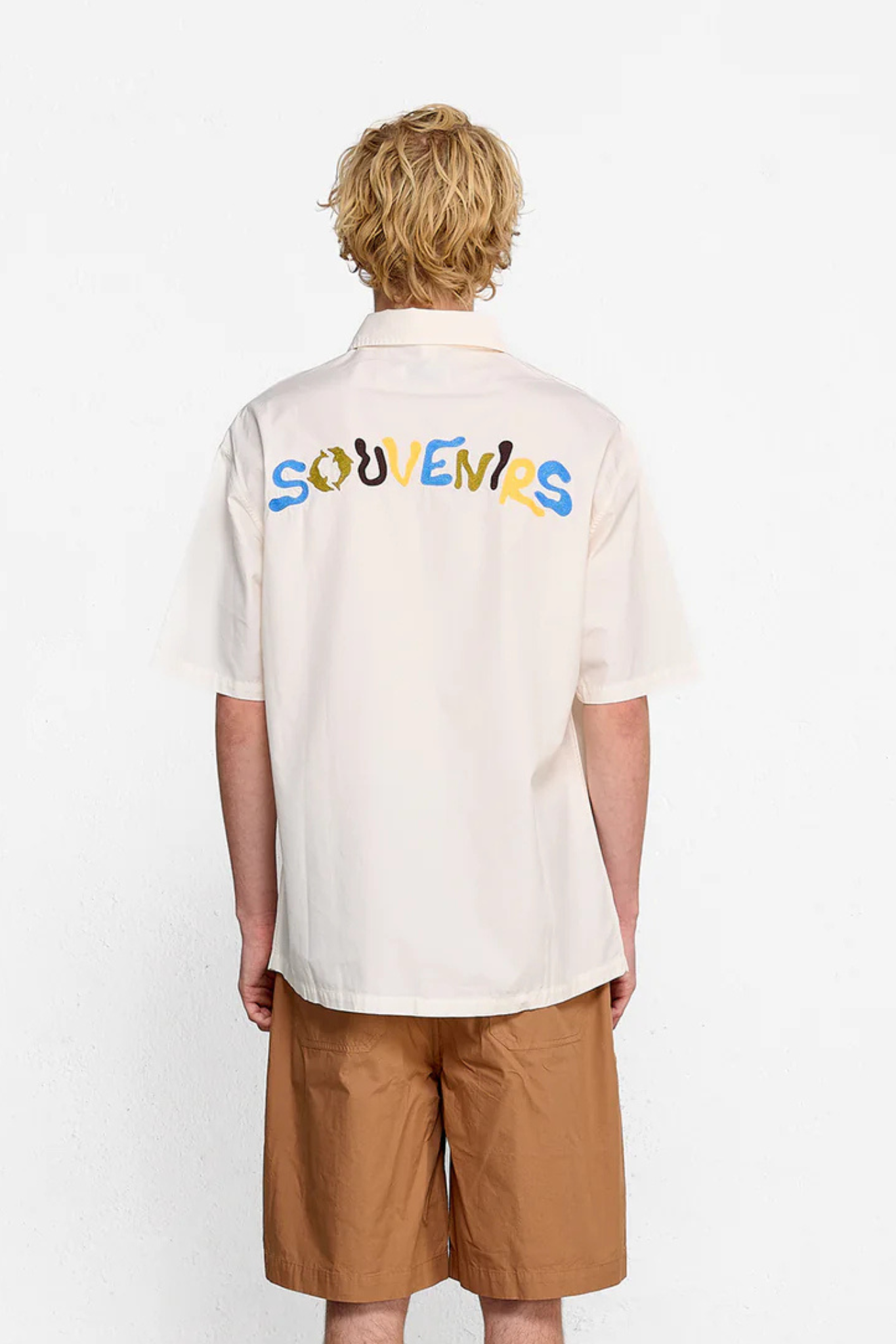 SOUVENIRS SHORT SLEEVE SHIRT - PLAIN OFF WHITE