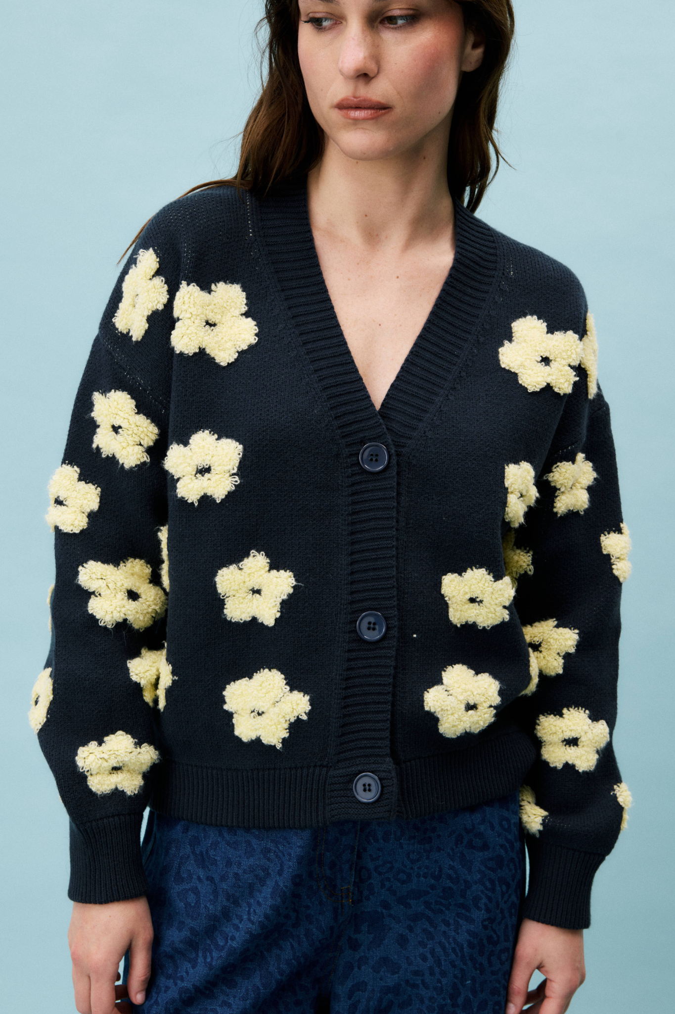 BERGENIA CARDIGAN - BLUE MARINE