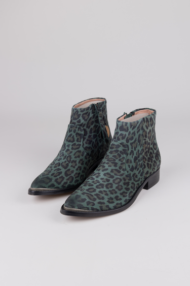 OU - ELECTRIC W SUEDE SHOES WOMEN - DK GREEN LEOPARD