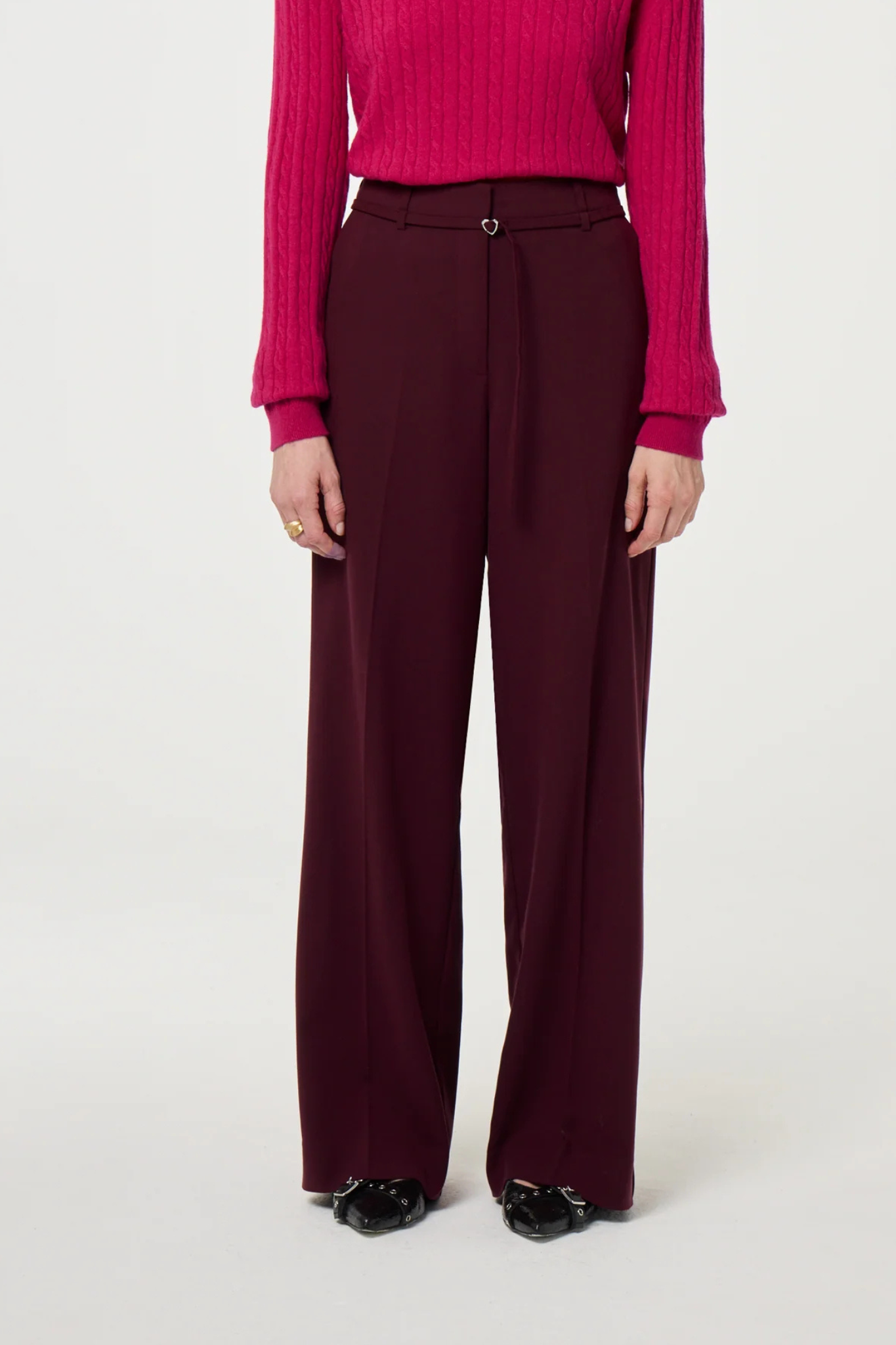NELSAN TROUSERS - DEEP BURGUNDY