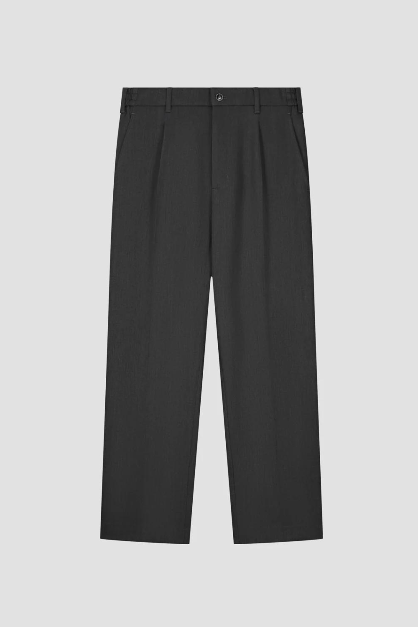 TAILORED PLEATED PANTS - GREY MELANGE