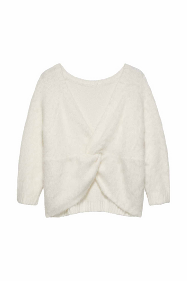 KNOT DETAIL KNIT - OFF WHITE