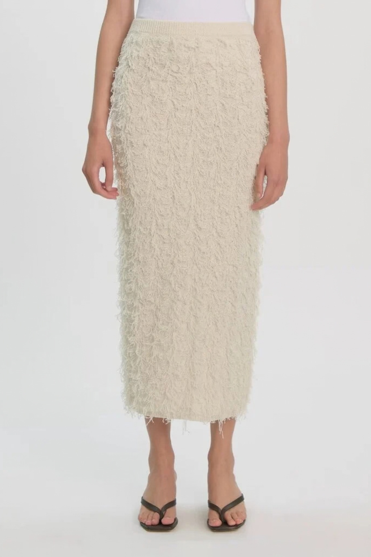 ZAZOU KNIT SKIRT - CREAM