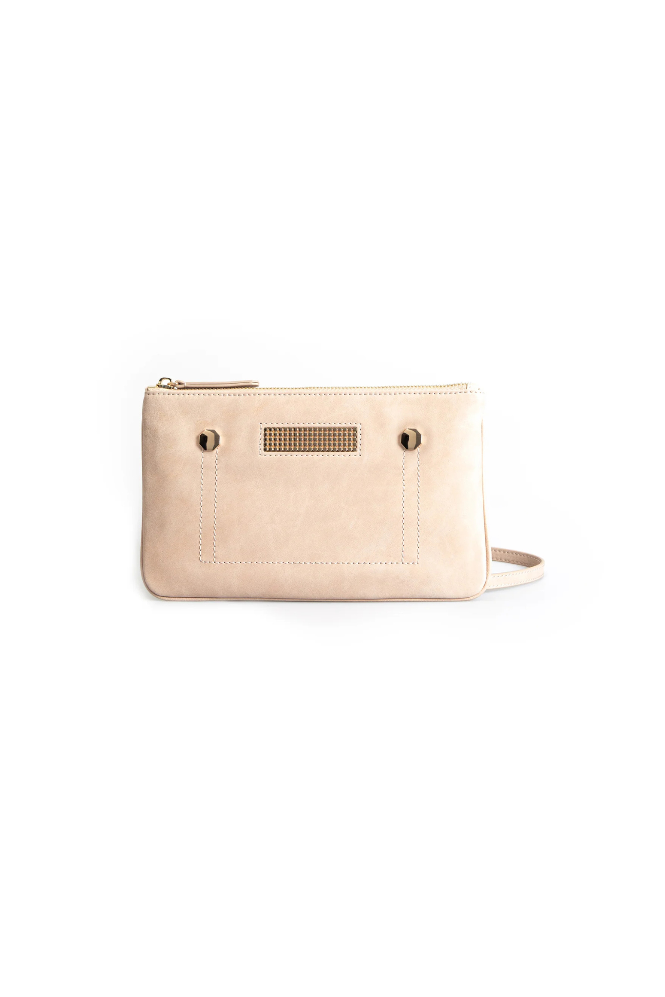 Clio Goldbrenner sand mini classic bag. Front view