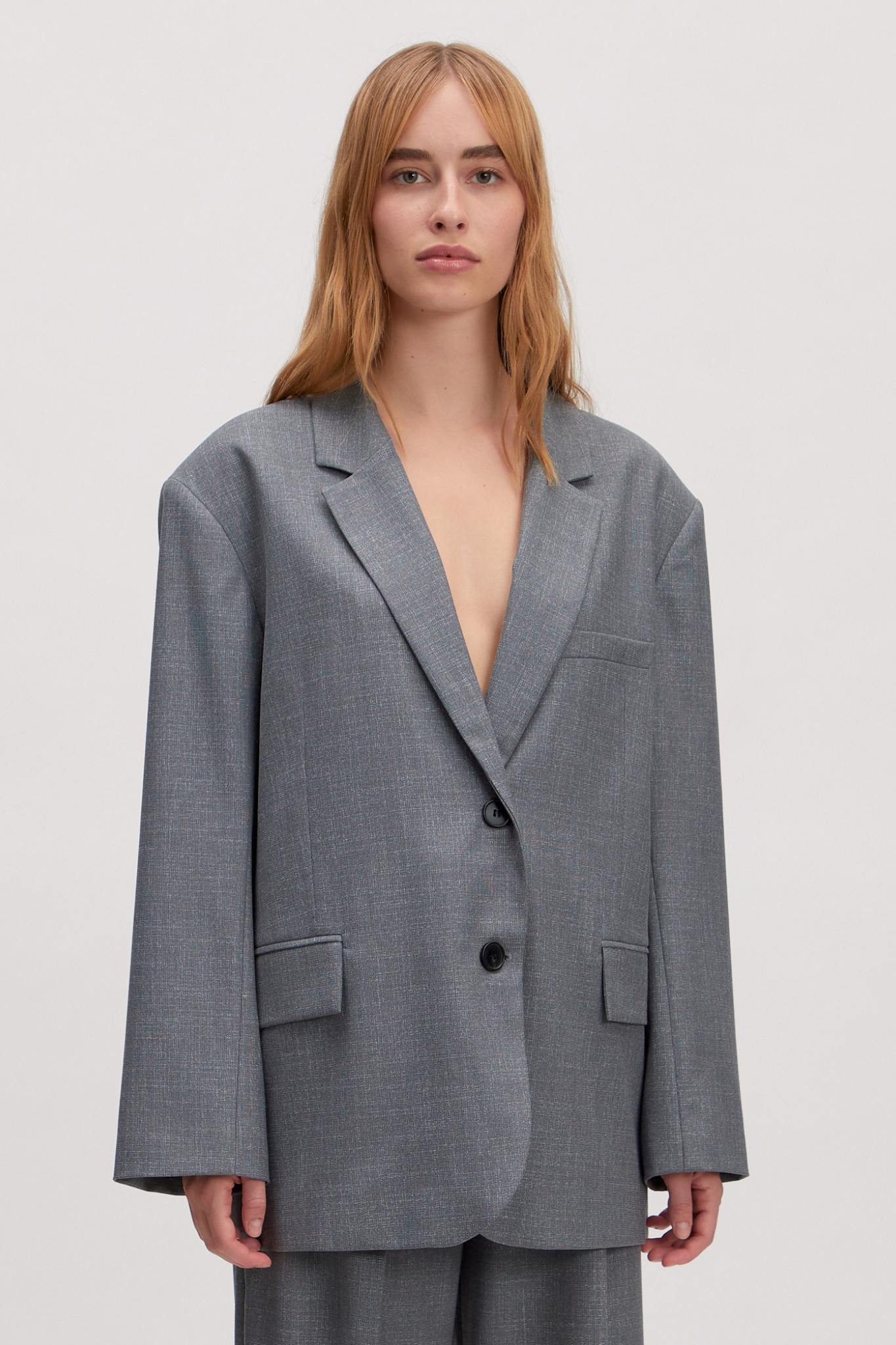 ARWEN BLAZER - GREY MELANGE