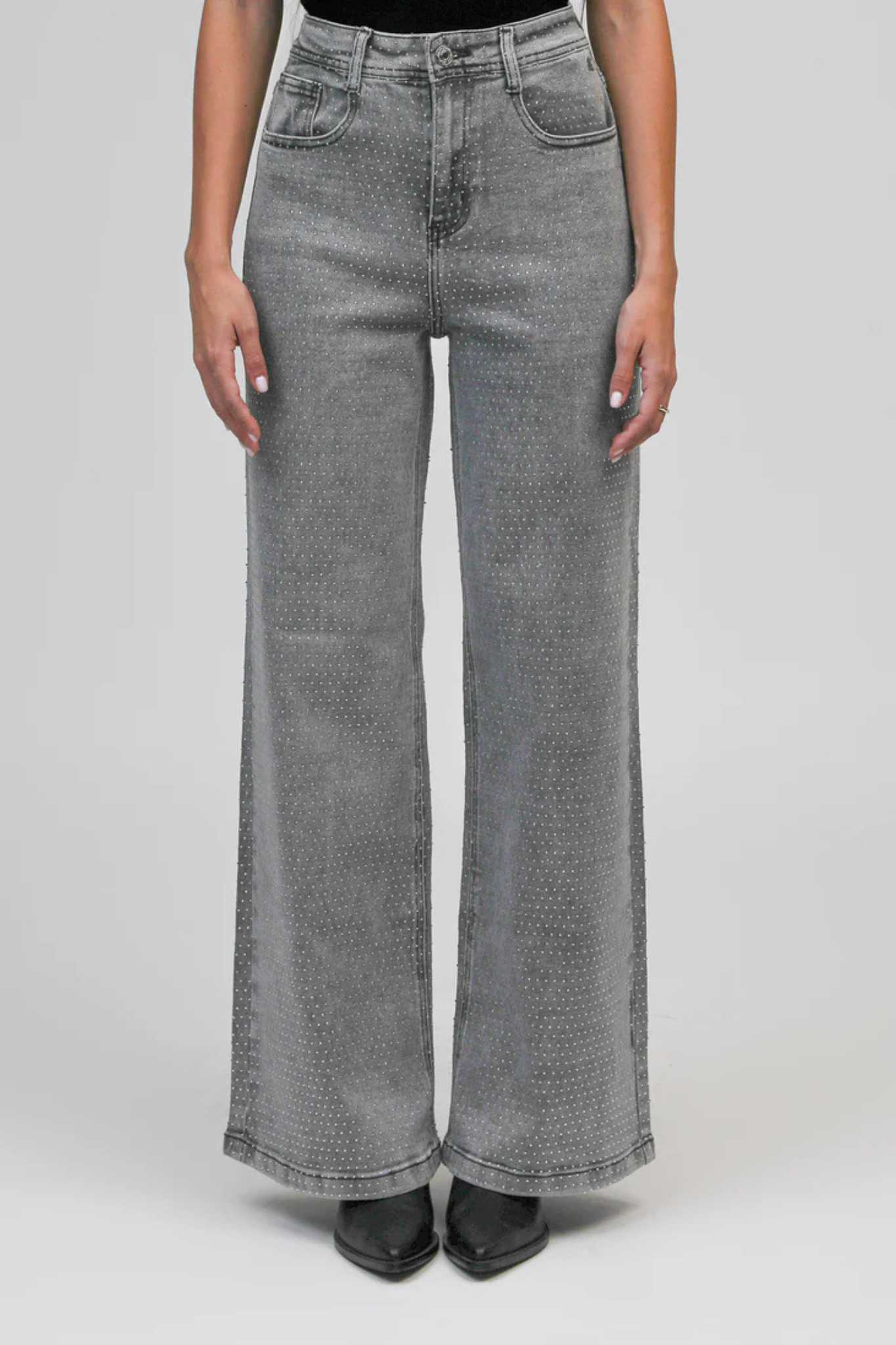 PAILLETTES JEANS - GREY