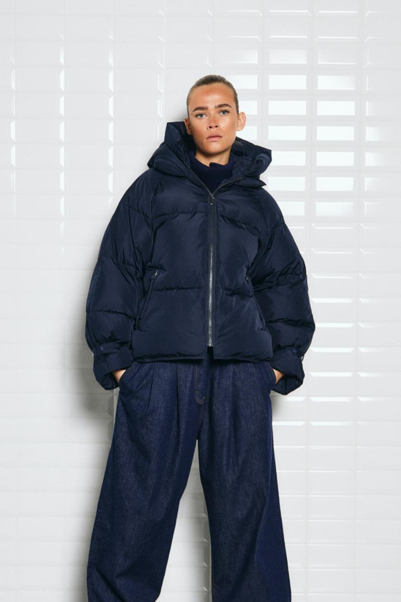 KYLIE REAL DOWN JACKET - MID NIGHT BLUE