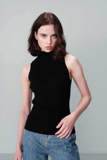 NARCISSE TOP - BLACK