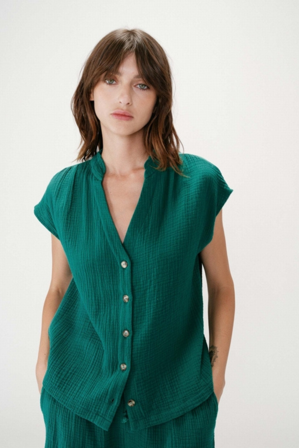 WESRA BLOUSE - EMERAUDE