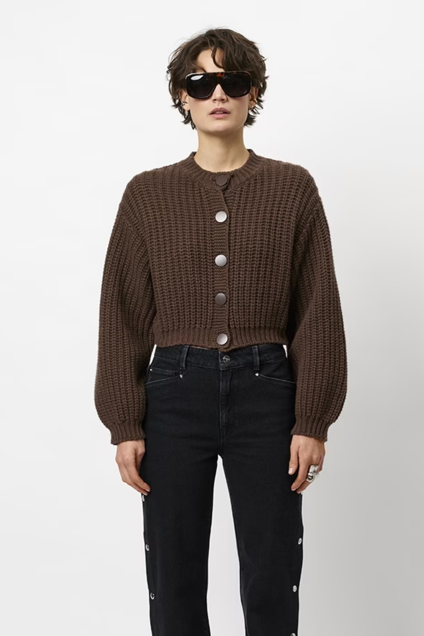 ZINNIA WOOL CARDIGAN - GRANOLA BROWN
