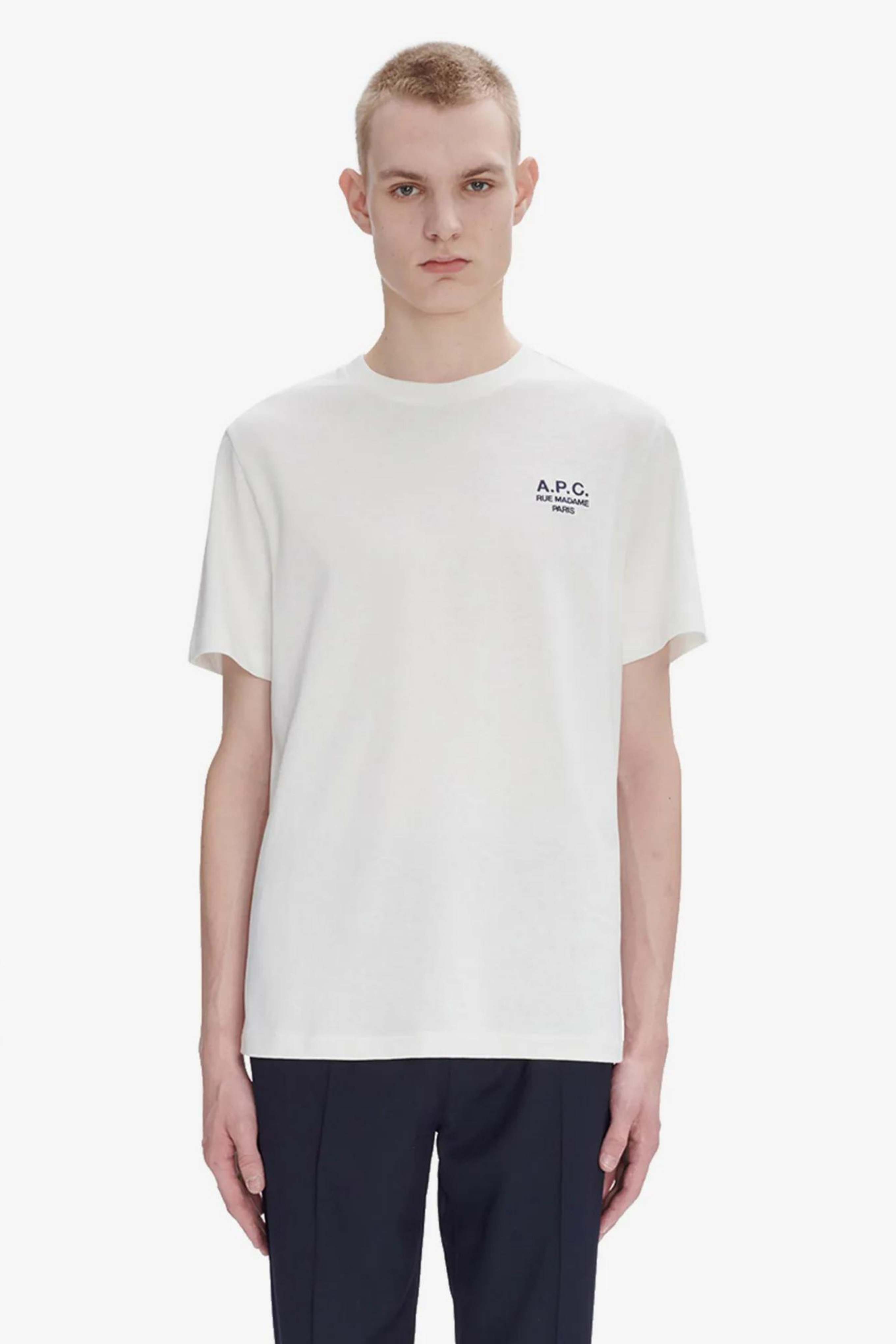 STANDARD RUE MADAME T-SHIRT - BLANC/DARK NAVY